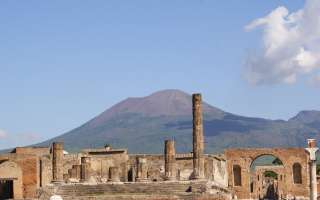 Mt. Vesuvius from Pompeii Ruins 