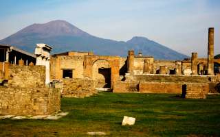 Vesuvius from Pompeii Ruins 